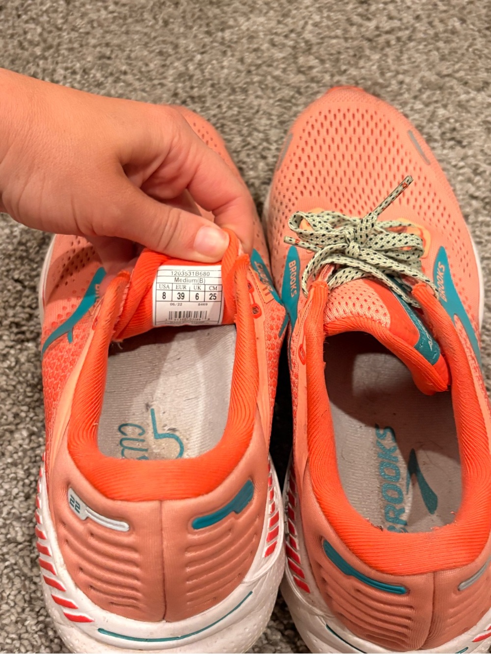 Brooks womans Running Shoes - Coral/Teal - Picture 4 of 4